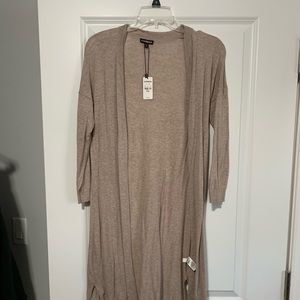 Express long open sweater